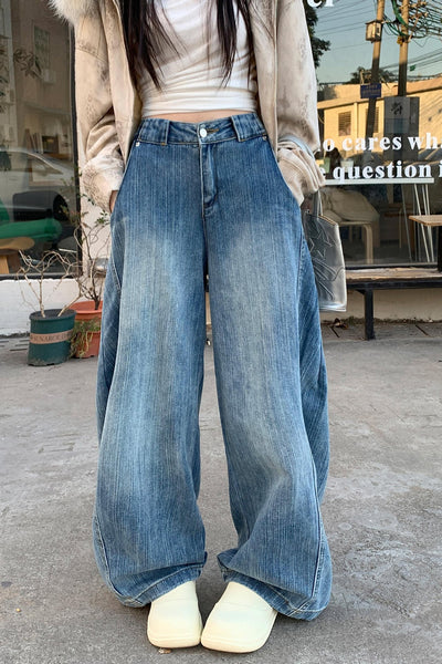Jeans Machete Desgastados Lavados para Mujer Corte Holgado Tendencia - Image 6