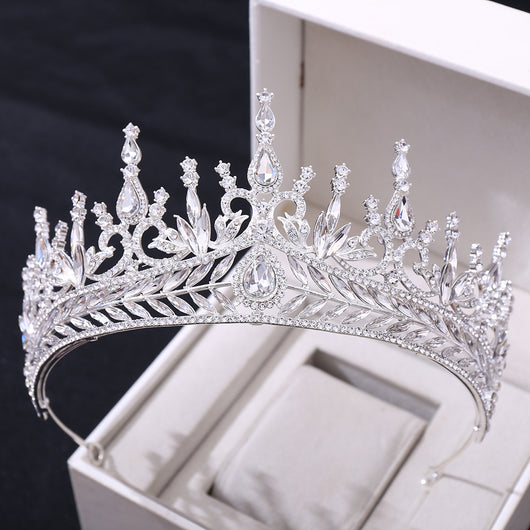 Diadema Nupcial de Cristal Barroco - Corona Grande para Novia