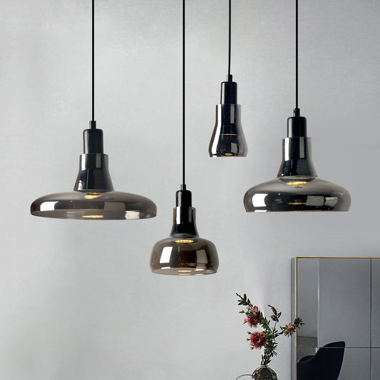 Lámpara Colgante LED de Cristal Artístico con Efecto Sombra