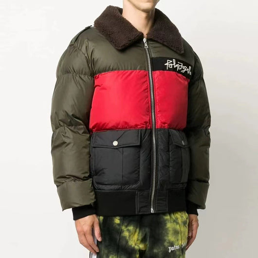 Chaqueta de Algodón con Solapa de Letras en Bloques de Color - Image 17