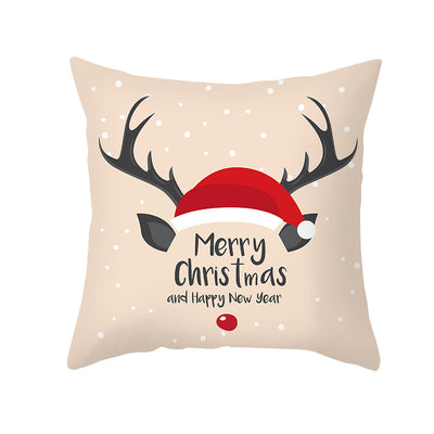 Funda de Almohada Navideña con Diseño de Dibujos Animados en Tela Melocotón - Image 17