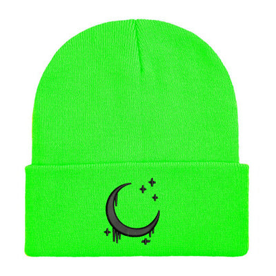 Gorro de Lana Tejido con Diseño de Luna y Estrellas para Otoño Invierno - Image 11
