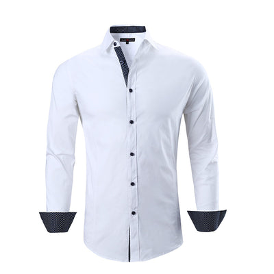 Camisa de Algodón Elástico para Hombre - Estilos Primavera Otoño - Image 14