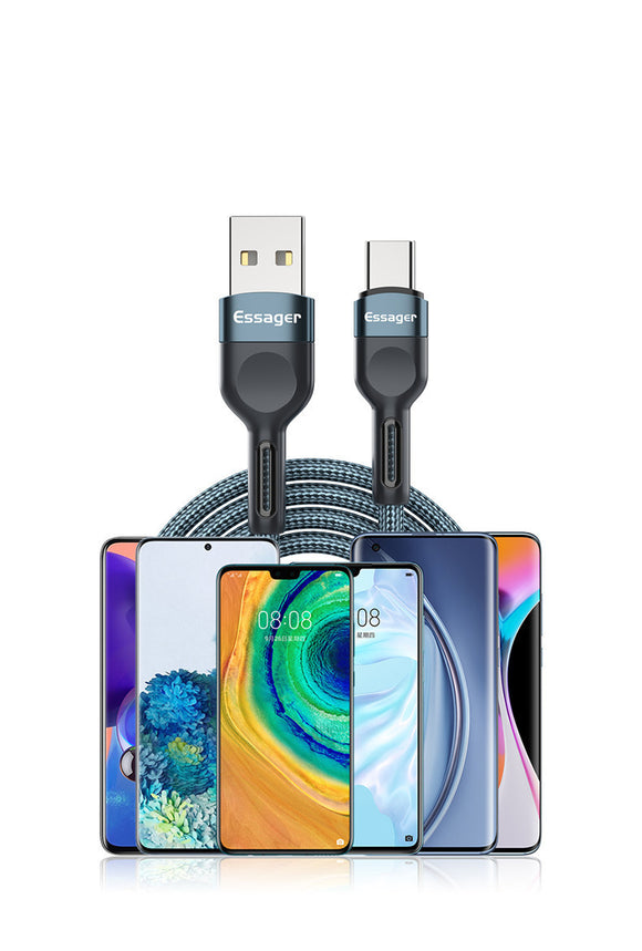 Cable USB-C 3A de Carga Rápida y Transferencia de Datos