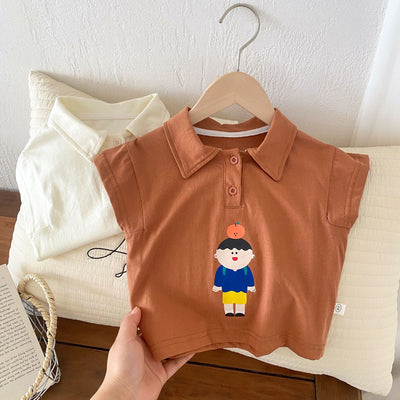 Playera Infantil Estilo Oeste con Rayas y Manga Corta - Image 16