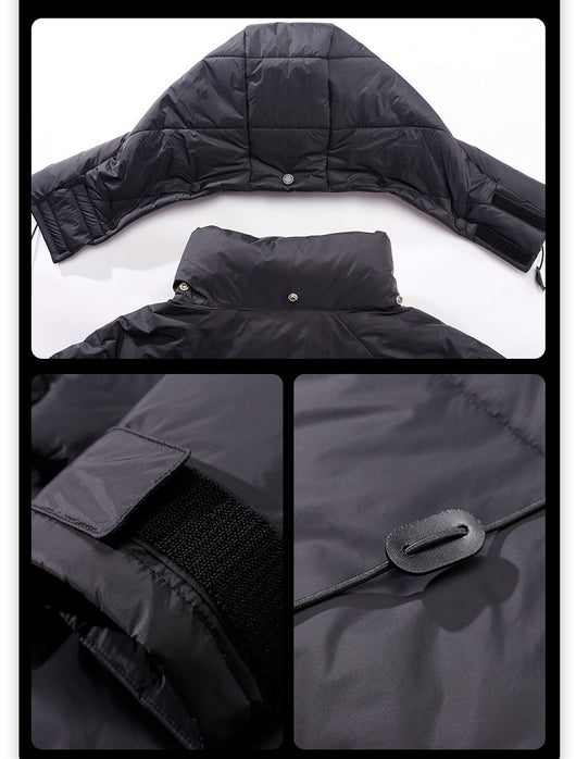 Chaqueta de Plumón Estilo Utilitario para Hombre Talla Grande - Image 12