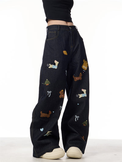 Pantalones Jeans Anchos Patchwork Salchicha Mujer - Casual y Cómodo - Image 7