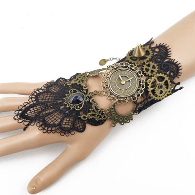 Pulsera Vintage de Encaje con Reloj Steampunk para Mujer - Image 6