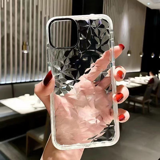 Funda Transparente con Patrón Diamante - Protección Anticaídas