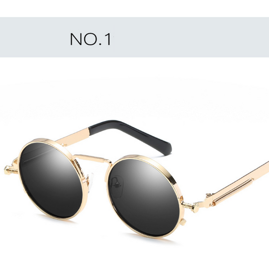 Gafas de Sol Redondas Retro con Lentes Espejadas - Estilo Europeo Trendy