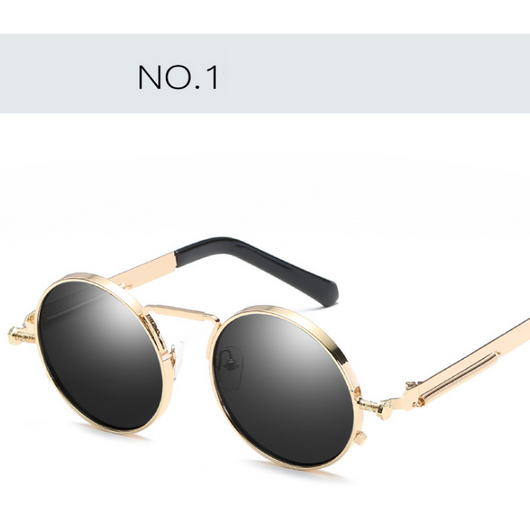Gafas de Sol Redondas Retro con Lentes Espejadas - Estilo Europeo Trendy