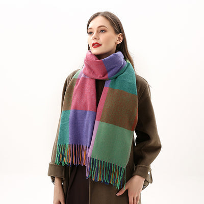 Bufanda Chal Cuadros para Invierno Mujer - Image 8