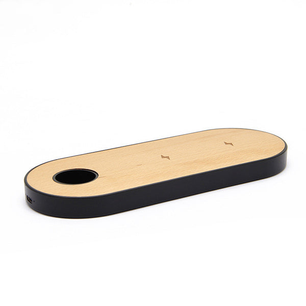 Cargador Inalámbrico de Madera Natural