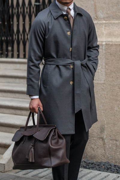 Abrigo Trench de Lana Sencillo Elegancia Atemporal - Image 8