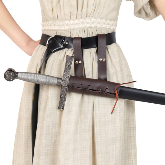 Vaina de Espada Metálica con Amarre de Cuerda Cuero - Image 11