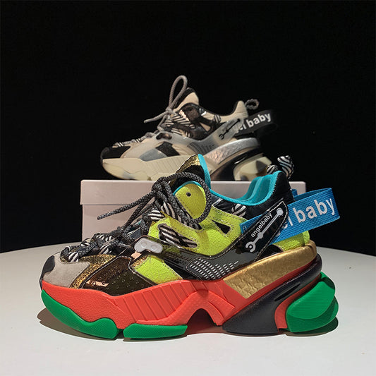 Tenis Plataforma con Bloques de Color