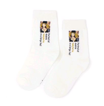 Calcetines Retro Otoño Invierno - Serie Pintura al Óleo Artística para Mujer - Image 8