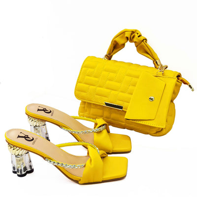 Bolso Bandolera con Cartera Pequeña y Sandalias de Tacón Alto - Image 9