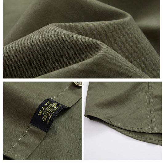 Camisa de Trabajo Otoñal para Hombre Talla Grande - Image 10