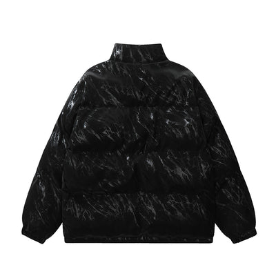 Abrigo de Cuero para Hombre con Forro Acolchado Splash-Ink - Image 17