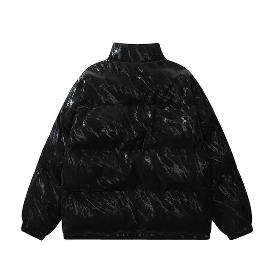Abrigo de Cuero para Hombre con Forro Acolchado Splash-Ink - Image 17