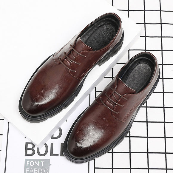 Zapatos de Cuero para Hombre con Plataforma Elevadora 10cm - Estilo Ejecutivo