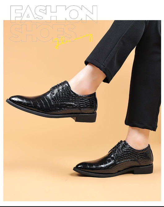 Zapatos de Cuero Inglés Grano Pez para Hombre - Estilo Business Casual - Image 11