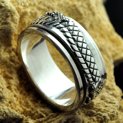 Anillo Giratorio Ancho Retro Dominante - Image 8