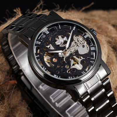 Reloj Mecánico Winner con Esfera Transparente y Correa de Acero - Image 12