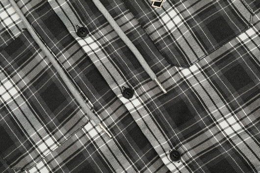 Camisa Cuadriculada con Capucha de Manga Corta para Hombre - Image 11