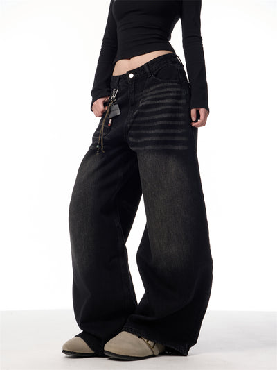 Pantalones Vaqueros Rectos Oversized Vintage Pierna Ancha - Image 17