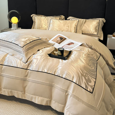 Juego de Cama Jacquard Lujo Premium de 4 Piezas