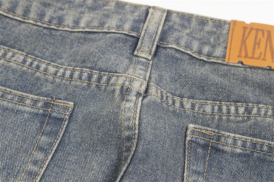 Jeans Rotos Plisados Irregular Unisex - Image 9
