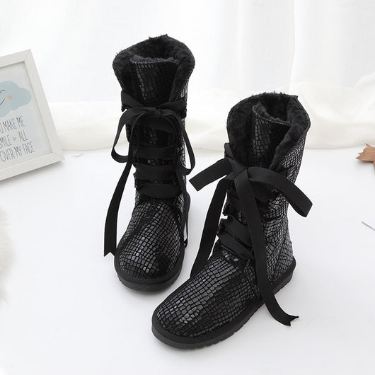 Botas de Algodón Grueso con Forro de Felpa y Tubo Alto - Image 10