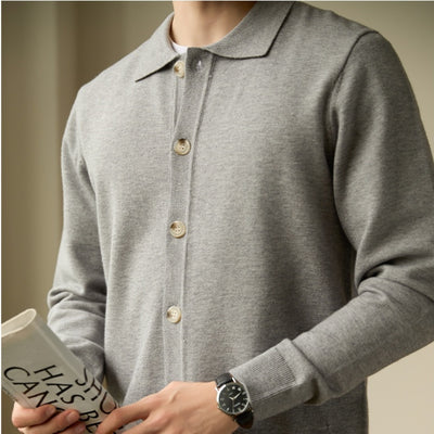 Suéter Tejido Casual Versátil de Manga Larga para Hombre - Image 2