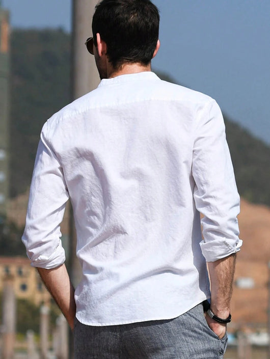 Camisa Casual de Manga Larga Transpirable para Hombre - Image 20