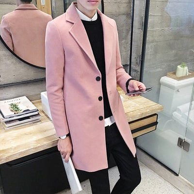 Abrigo de Lana Slim Fit - Elegante Gabardina Larga para Hombre - Image 11