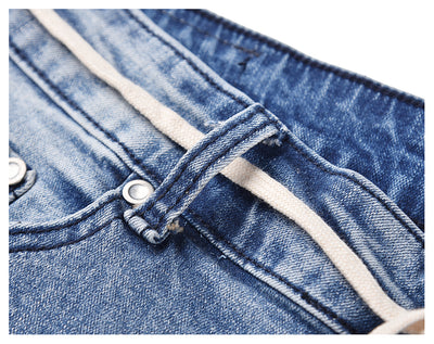 Jeans Slim Fit Elásticos con Detalles Graffiti y Rotos - Image 9