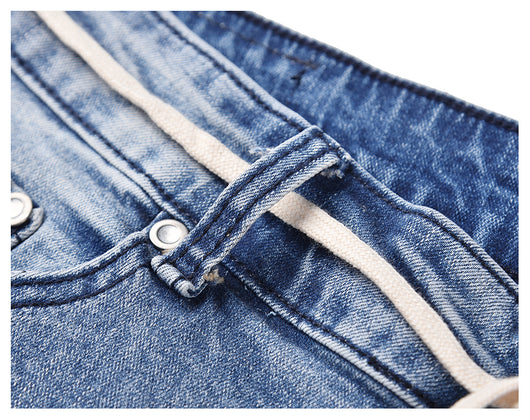 Jeans Slim Fit Elásticos con Detalles Graffiti y Rotos - Image 9