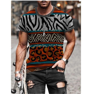 Camiseta Casual Cuello Redondo Manga Corta Diseño 3D Digital - Image 11