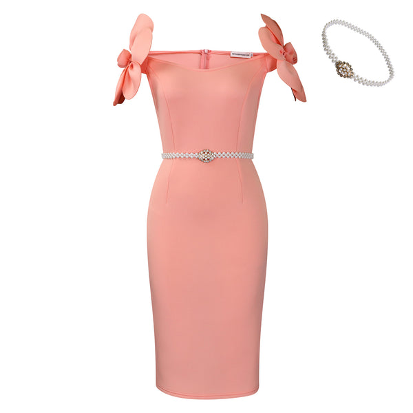Vestido Elegante con Flores Tridimensionales para Mujer - Image 6