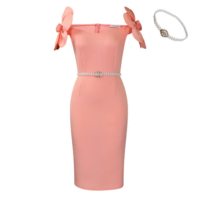 Vestido Elegante con Flores Tridimensionales para Mujer - Image 6