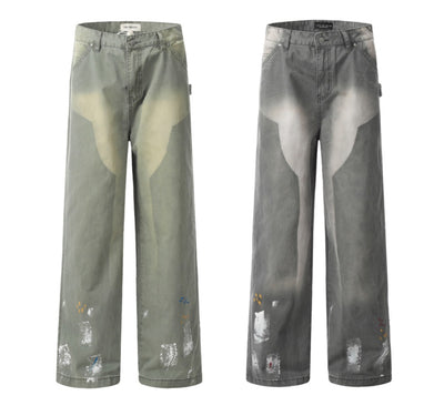 Pantalones Cargo Rectos Estilo Retro con Detalles de Tinta Desteñida - Image 10
