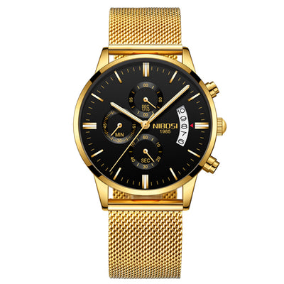 Reloj Cronógrafo Deportivo de Acero Inoxidable Dorado para Hombre - Image 5