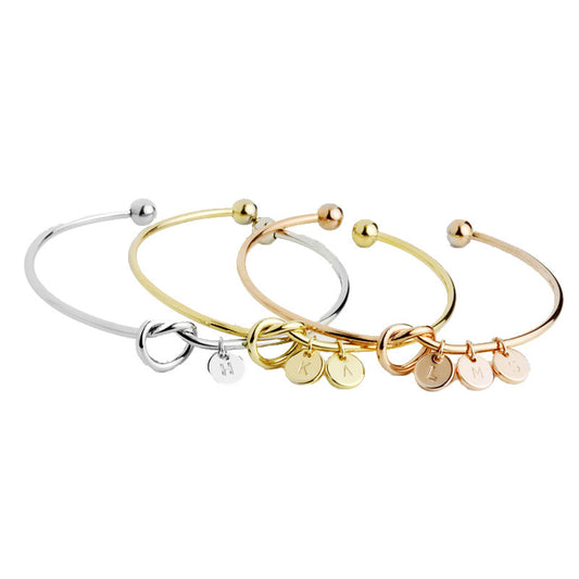 Pulsera de Corazón Anudado Personalizada con Iniciales