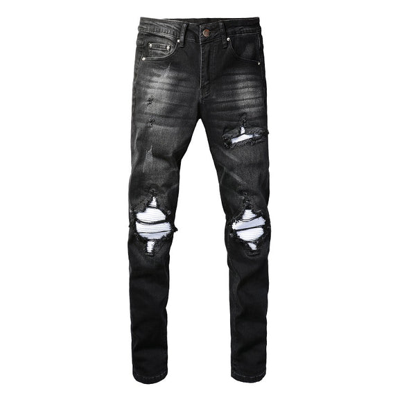 Jeans Vintage Rotos Estilo Americano Casual Unisex