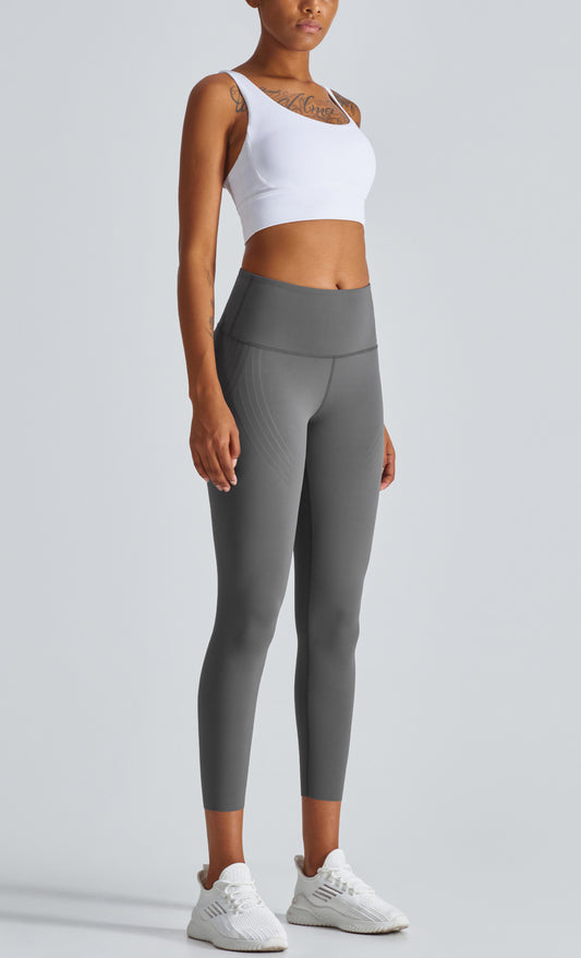 Pantalones de Yoga Cintura Alta Nude Peach con Levantamiento de Glúteos para Mujer