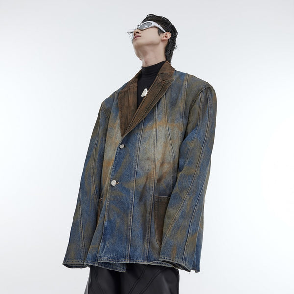 Blazer de Mezclilla Premium - Estilo Contemporáneo de Lujo