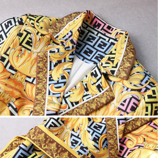 Abrigo Vintage Estampado para Mujer - Image 9