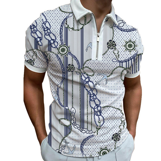 Camiseta Suelta Estampada de Manga Corta para Hombre - Image 8
